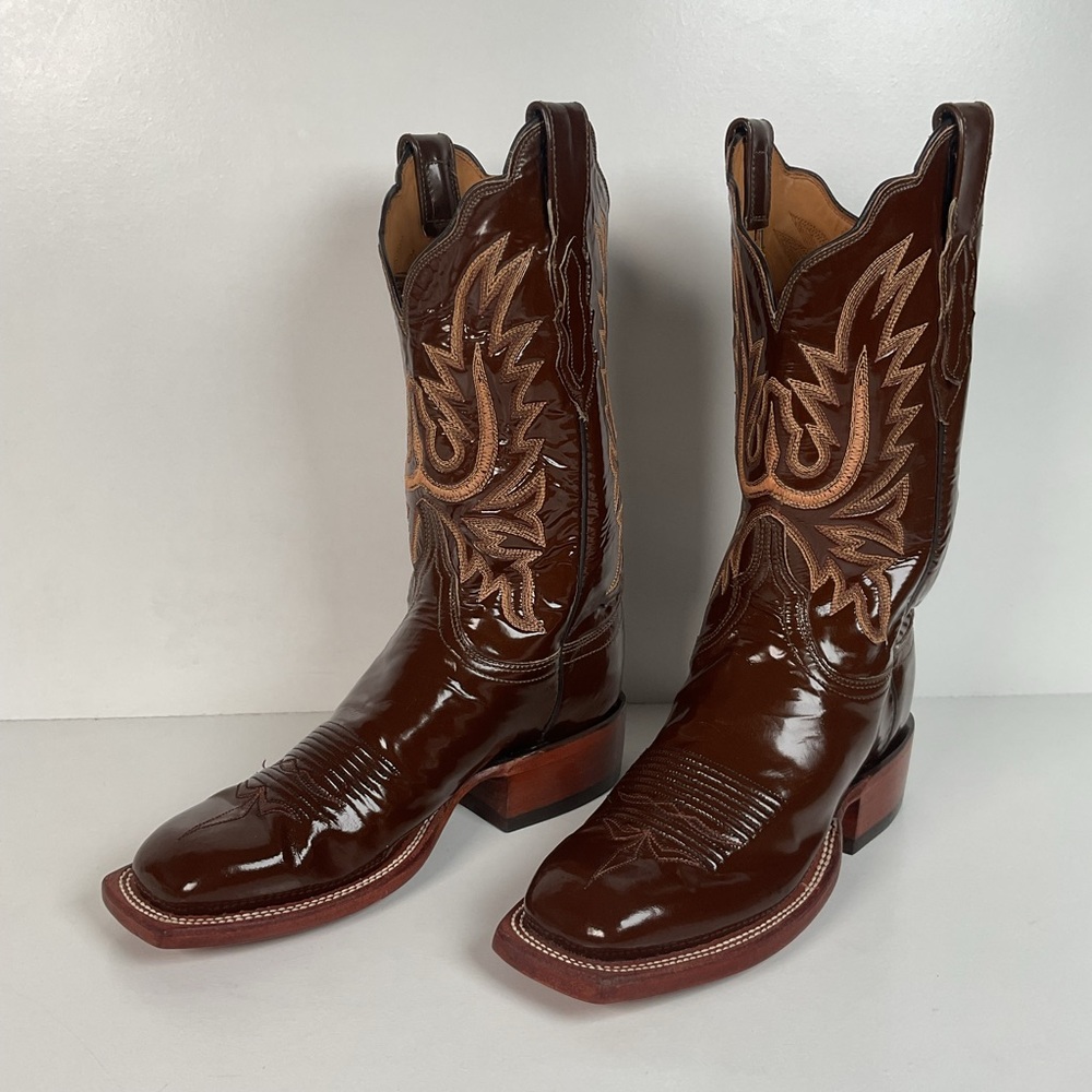 Lucchese 2000 Patent Leather Cowgirl Boots | USA Made | Women’s 6.5 C